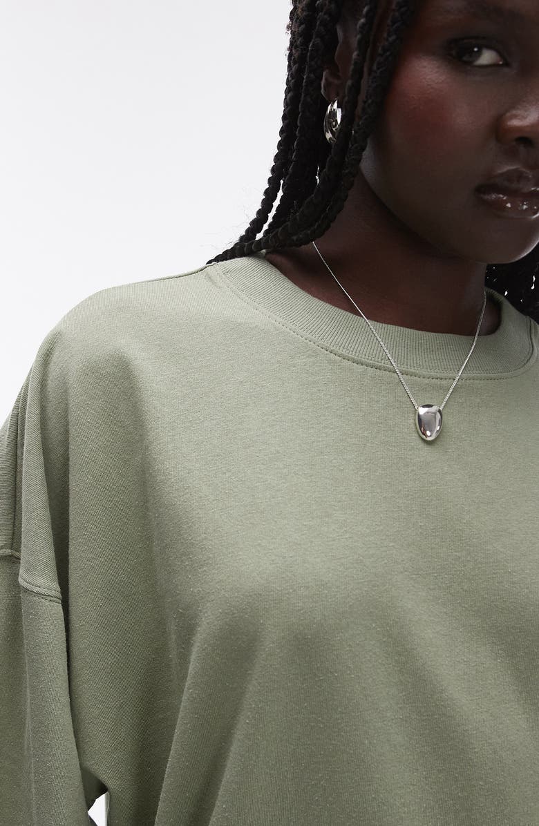 Topshop Oversize Cotton Drop Shoulder T-Shirt, Alternate, color,