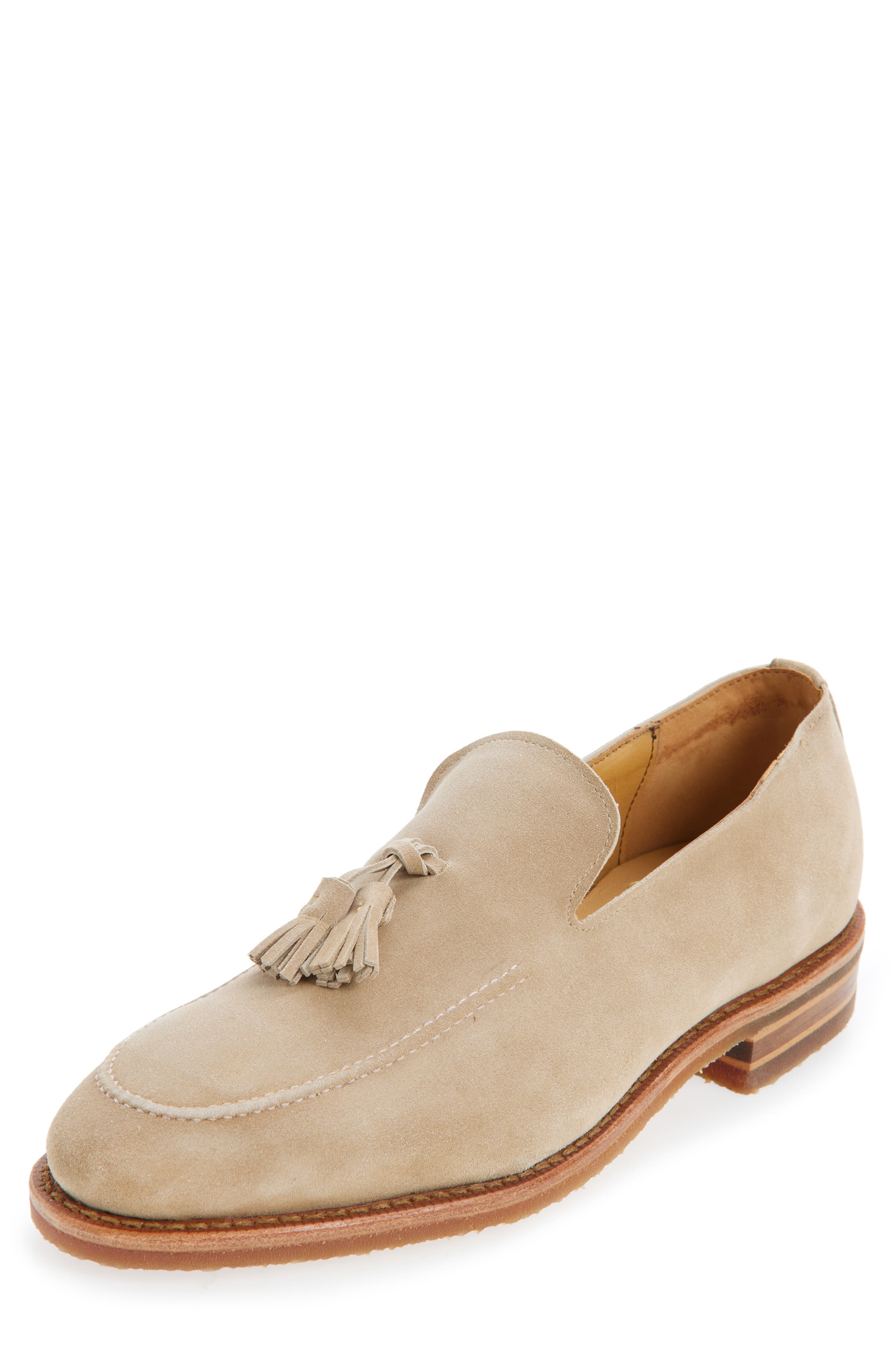 Allen Edmonds Roman Suede Tassel Loafer, Main, color, Gaucho Suede