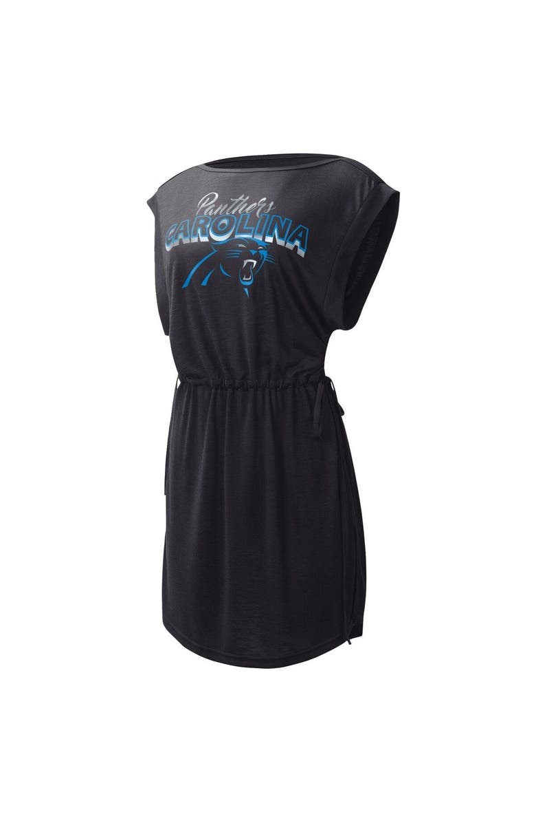 G-III 4HER BY CARL BANKS Women's G-III 4Her by Carl Banks Black Carolina Panthers G.O.A.T. Swimsuit Cover-Up, Alternate, color, Black