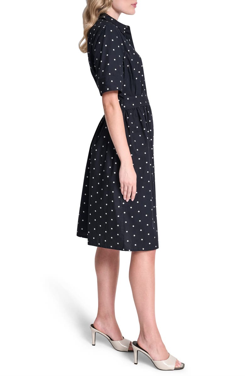 DKNY Tie Waist Shirtdress, Alternate, color, Spring Navy