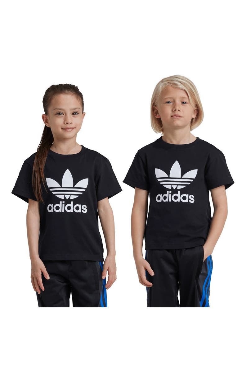 adidas Kids' Adicolor Trefoil Cotton Graphic T-Shirt, Alternate, color,