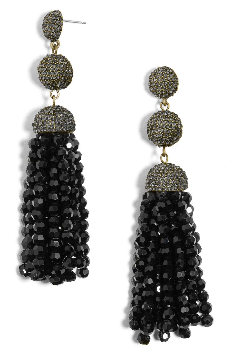 BaubleBar Tinsley Beaded Tassel Drop Earrings, Main, color, 