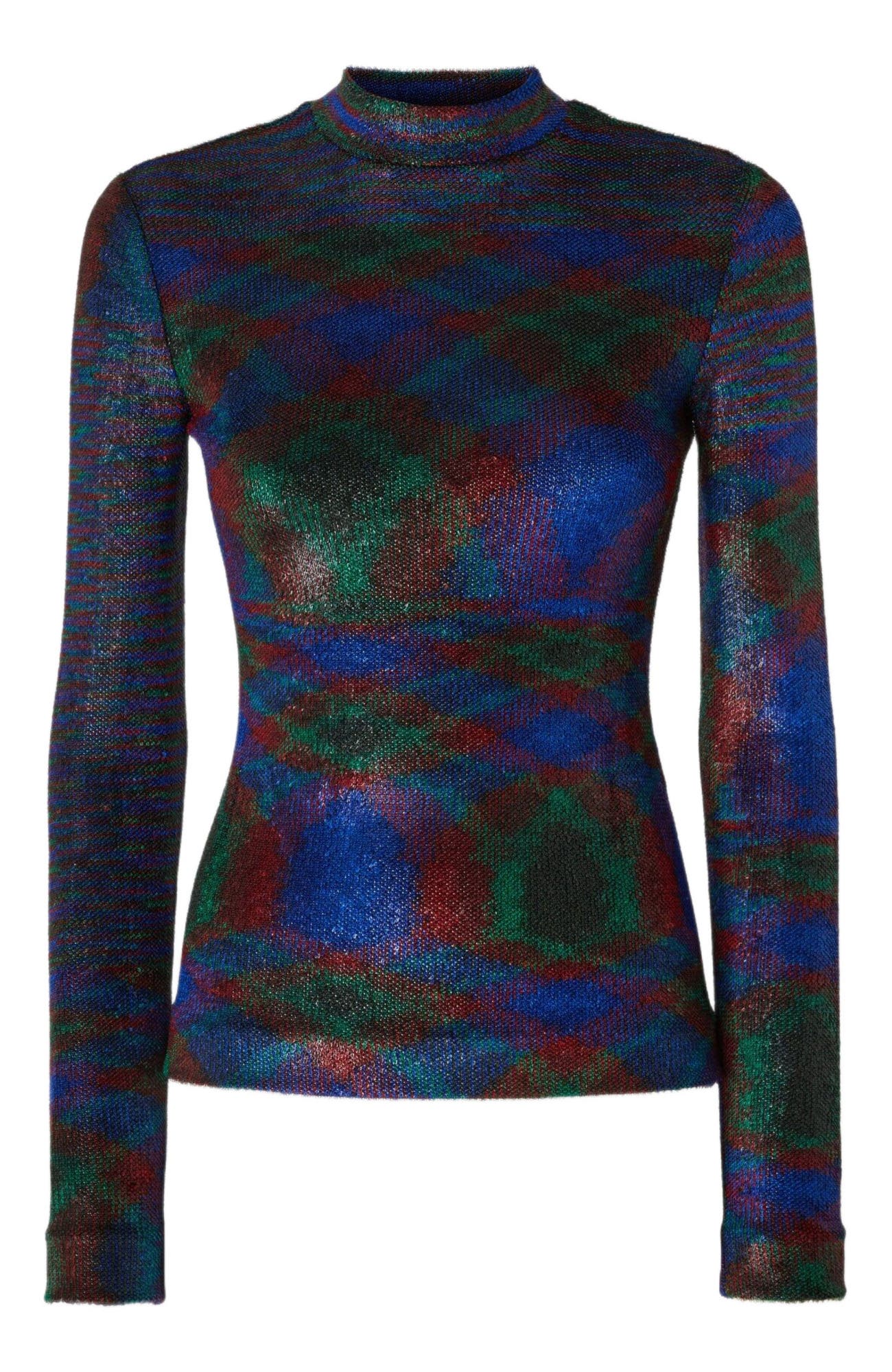 Turtleneck Sweater With Flame Pattern - image 2
