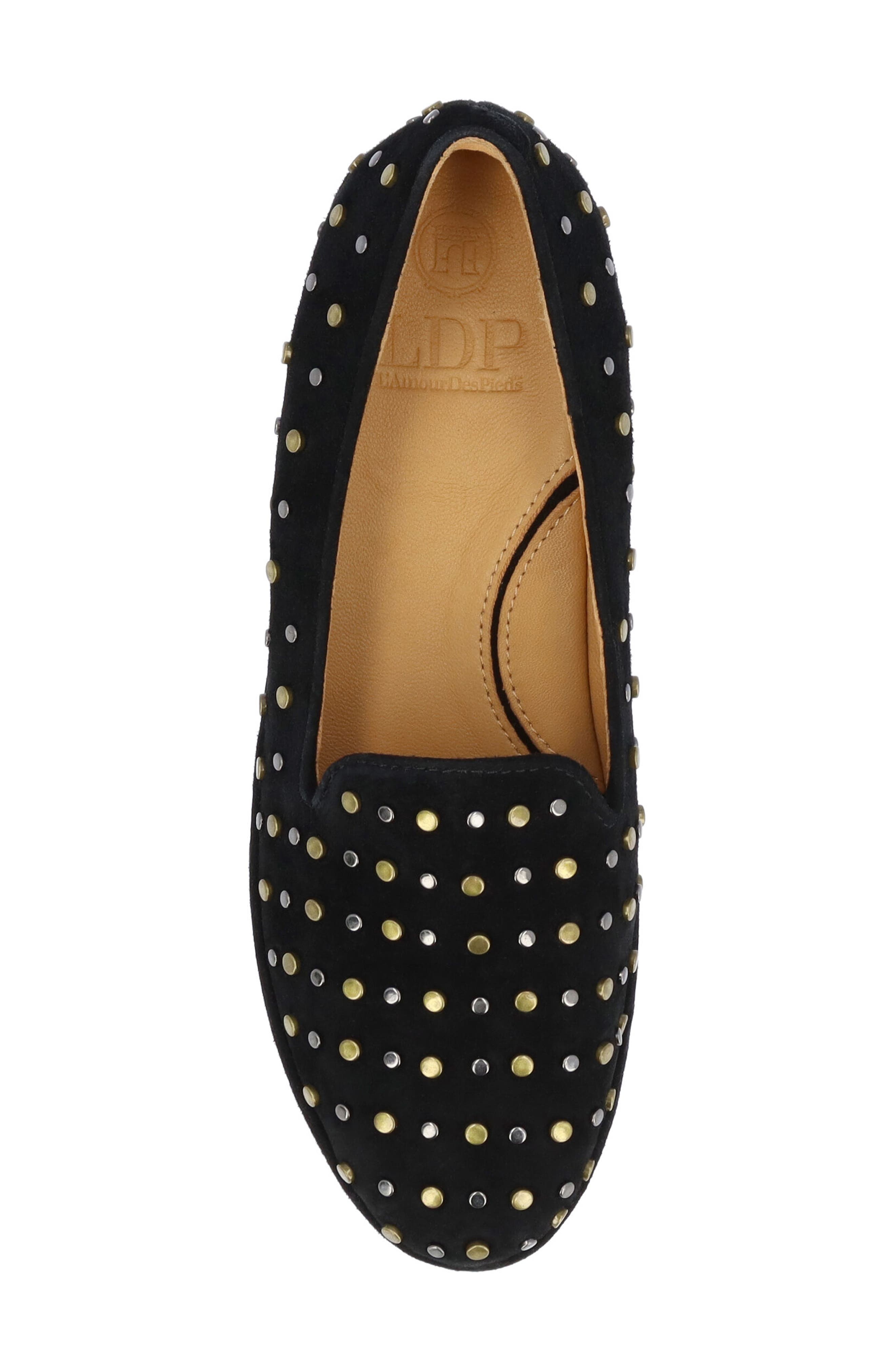 L'Amour des Pieds Cailene Studded Loafer, Alternate, color, Black