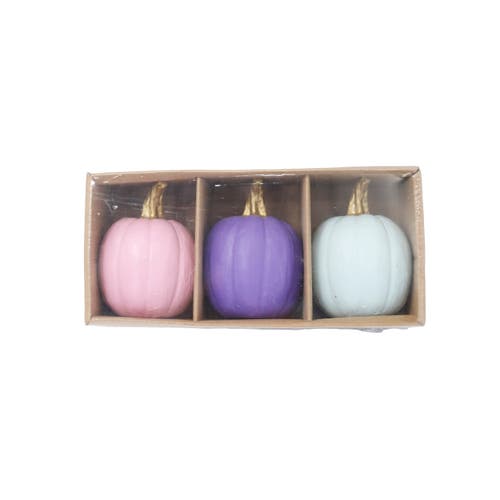 Transpac Set Of 3 Multicolor Resin Pumpkin Sculptures Decorative Fall Decor In Multi