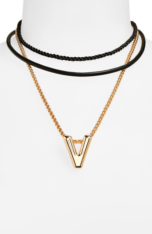 Open Edit Set Of 3 Interchangeable Initial Pendant Necklaces