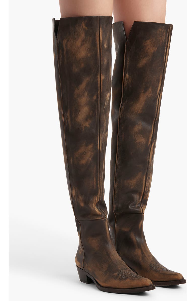 Khaite Clive Over the Knee Western Boot, Alternate, color, Vintage Black