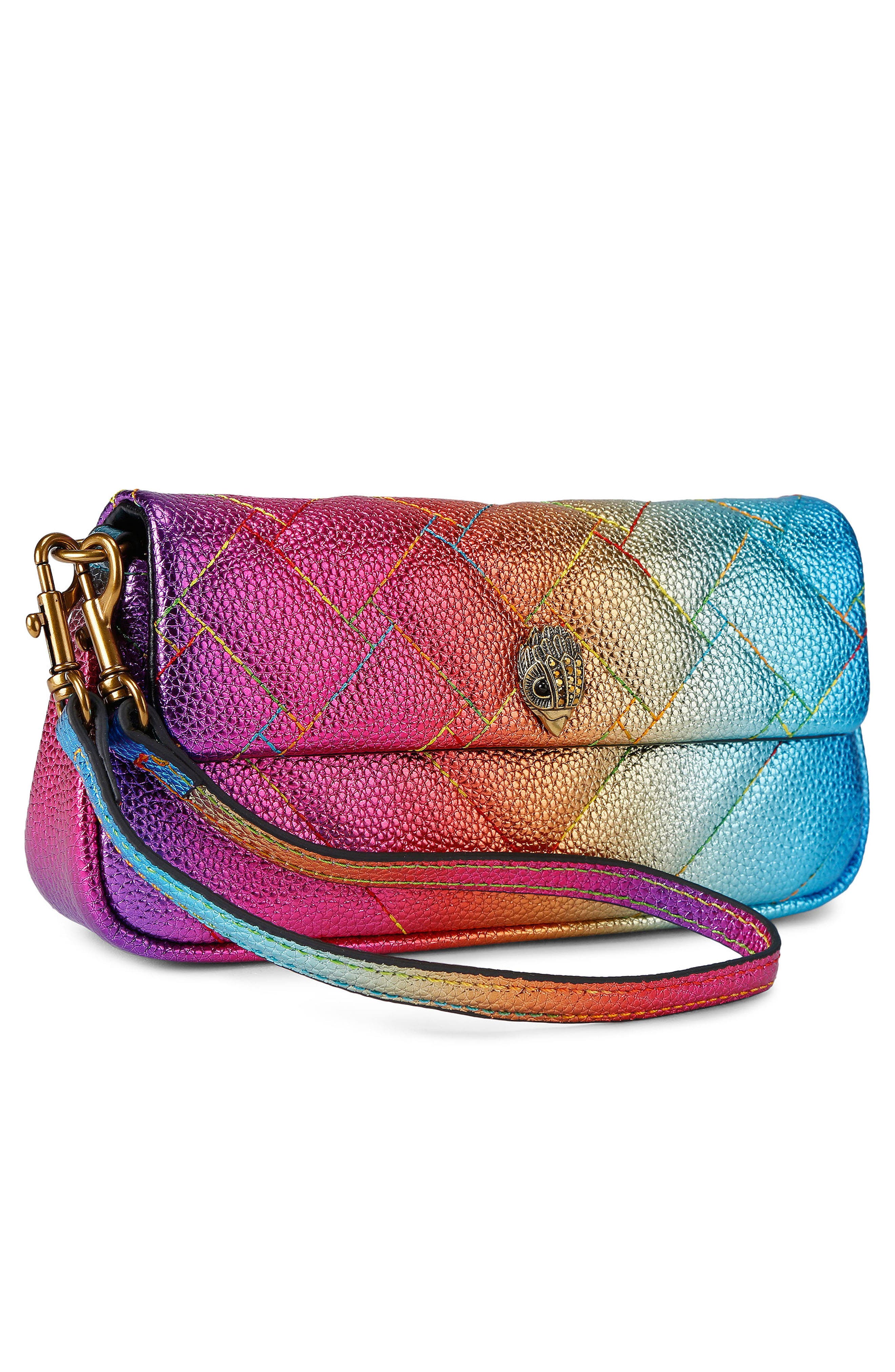 Kurt Geiger London Pickle Quilted Metallic Leather Shoulder Bag, Alternate, color, Other