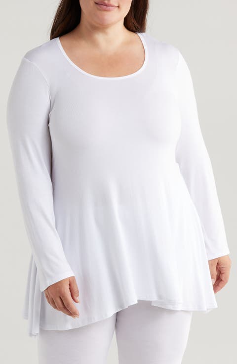 Swing Asymmetric Hem Tunic Top