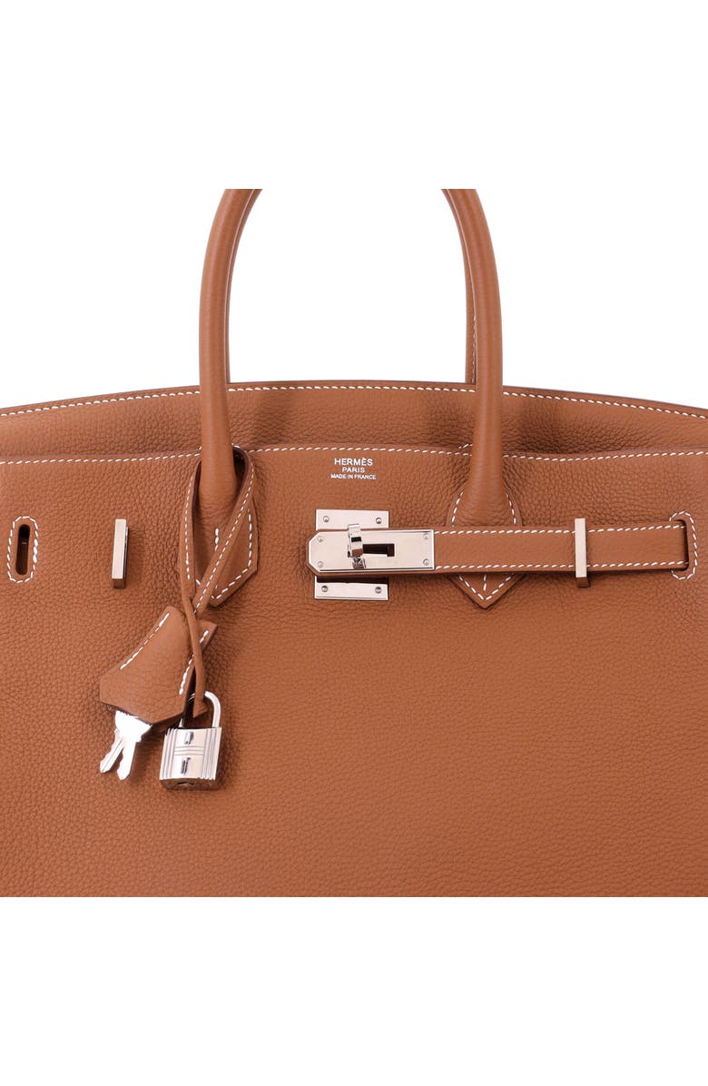 Pre-Owned Hermes Birkin Handbag Brown Togo with Palladium Hardware 30, Alternate, color, Gold