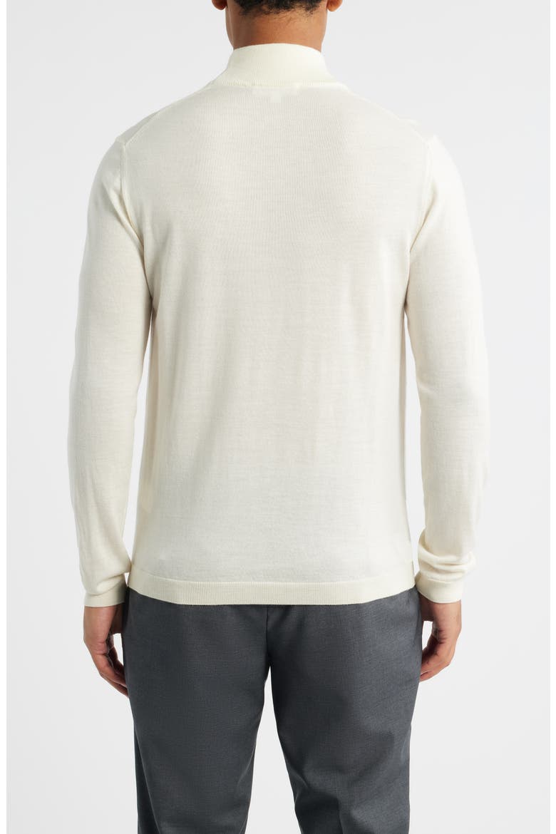 Mock Neck Wool & Silk Sweater, Alternate, color, ECRU