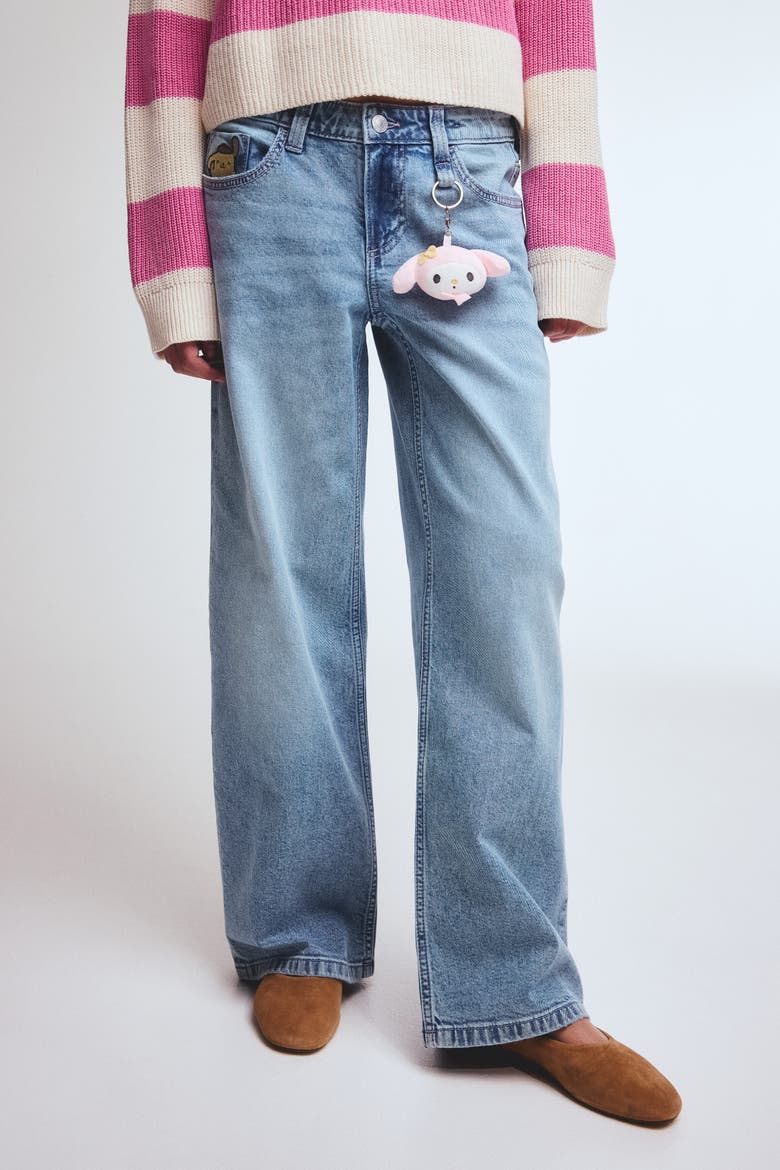 Loose Fit Jeans, Alternate, color, Denim blue/My Melody