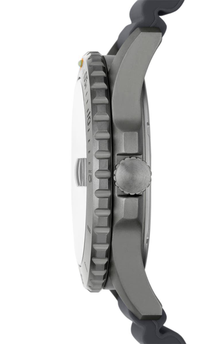 Fossil Blue Silicone Strap Watch, 42mm, Alternate, color, 