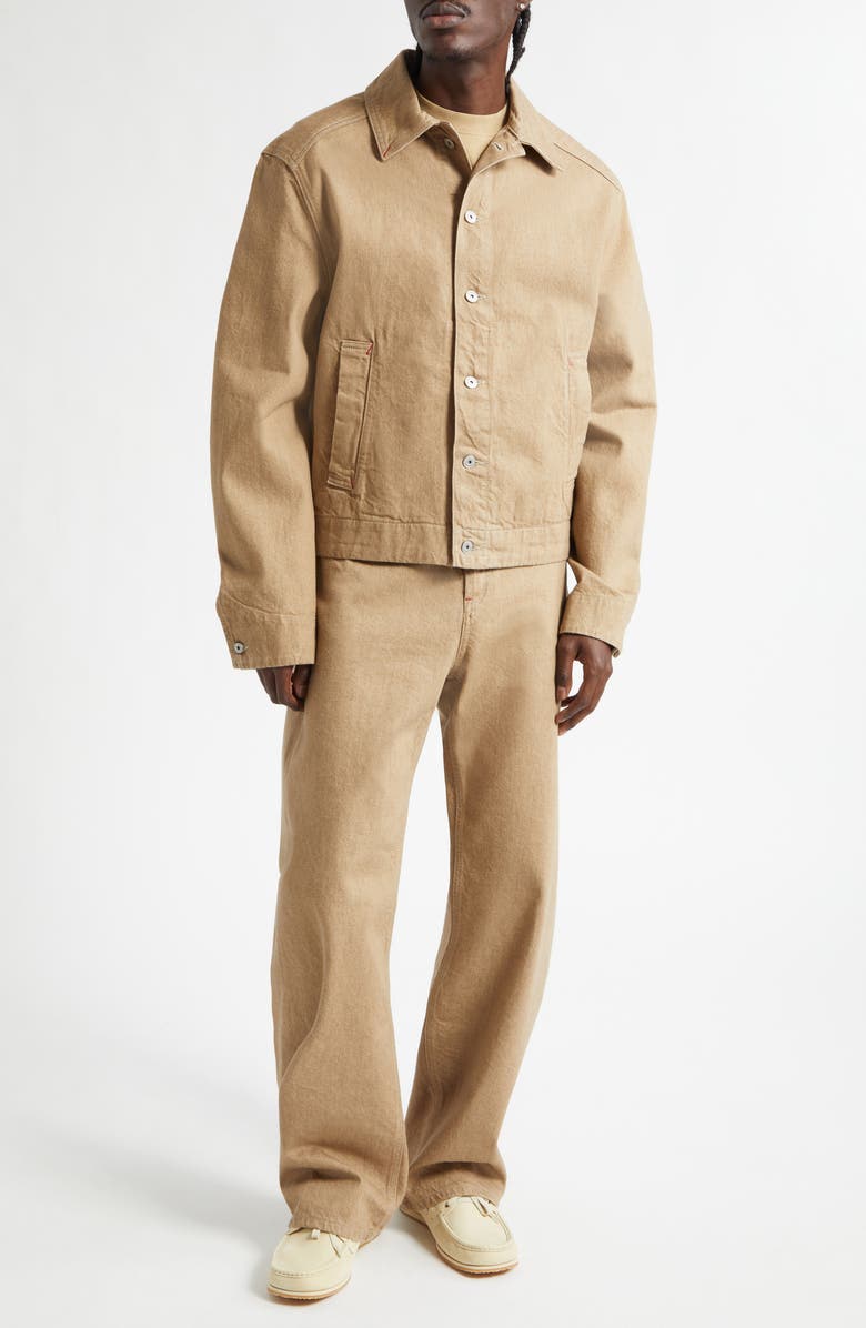 Jacquemus Le de-Nîmes Droit Straight Leg Jeans, Alternate, color, Beige