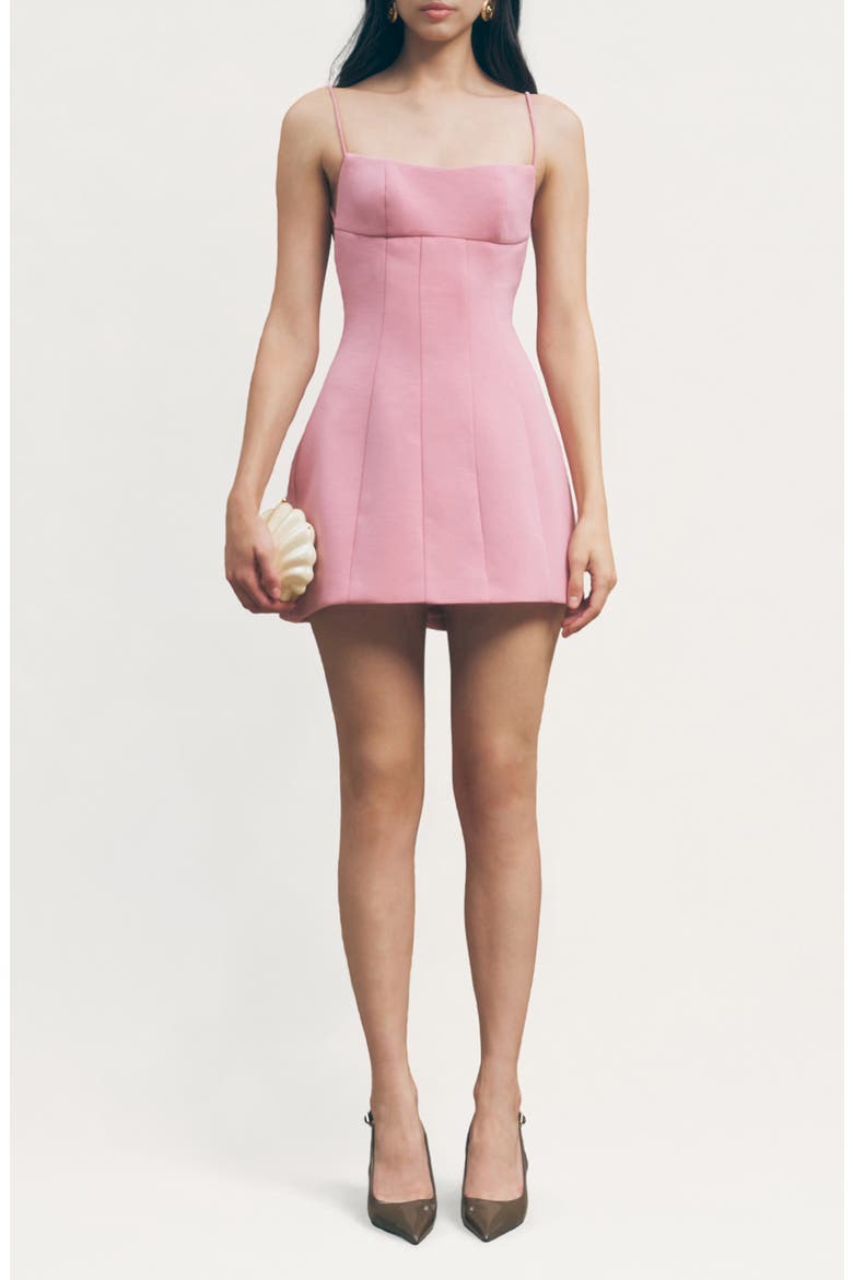 Rhea Scoop Back Ponte Minidress, Main, color, PINK
