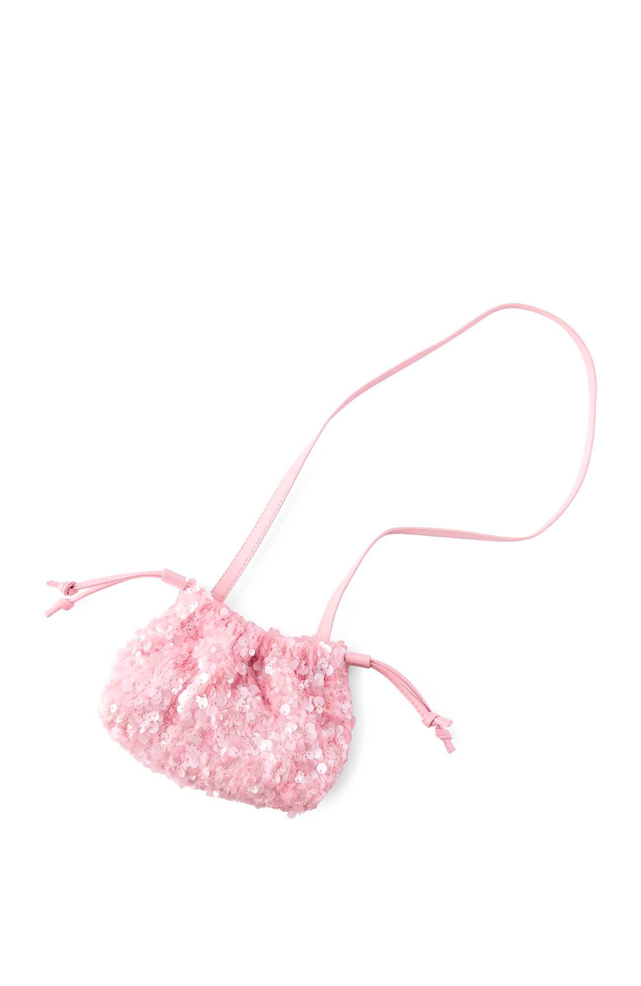 Kid's Sequin Scrunch Bag, Alternate, color, Ballet Pink Sequin