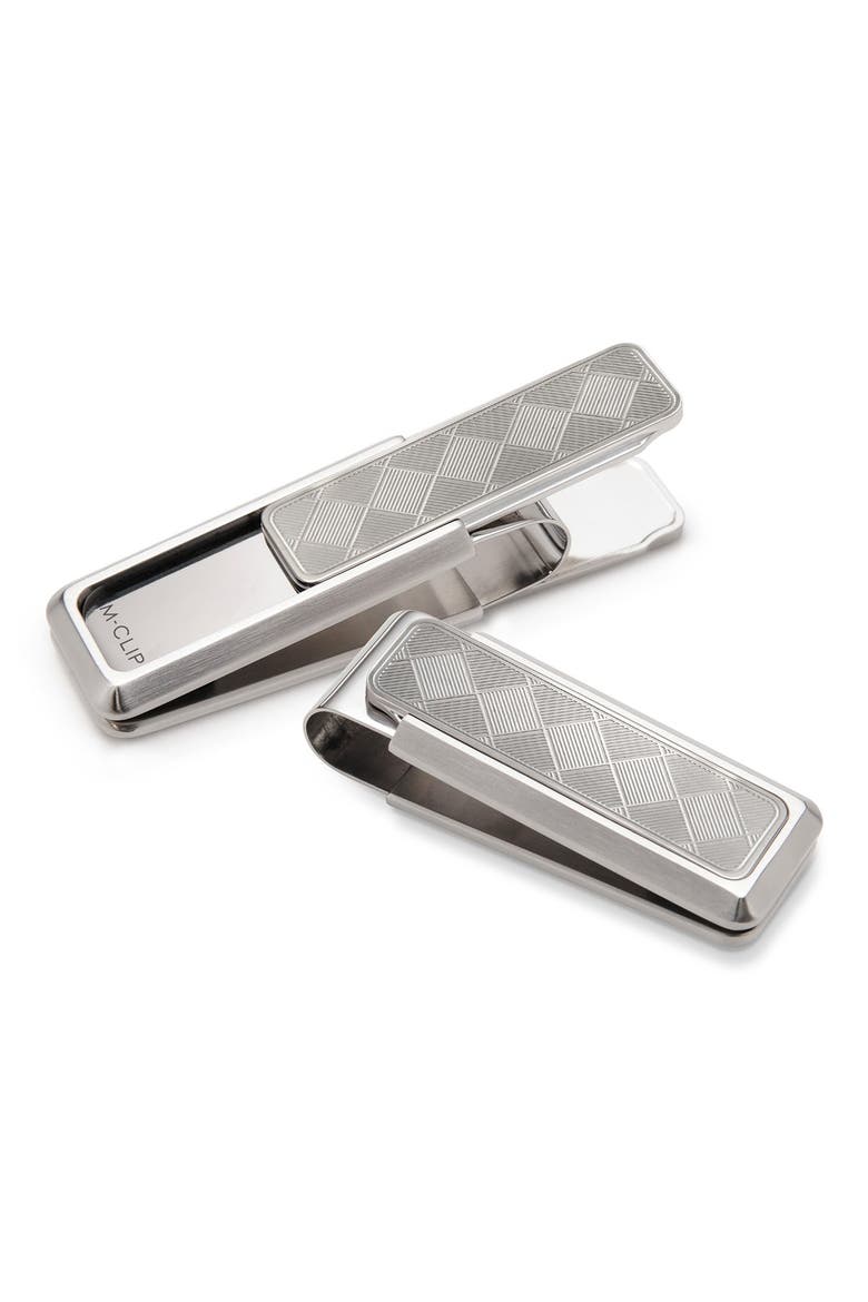 Herringbone Money Clip, Main, color, ETCHED HERRINGBONE PATTERN