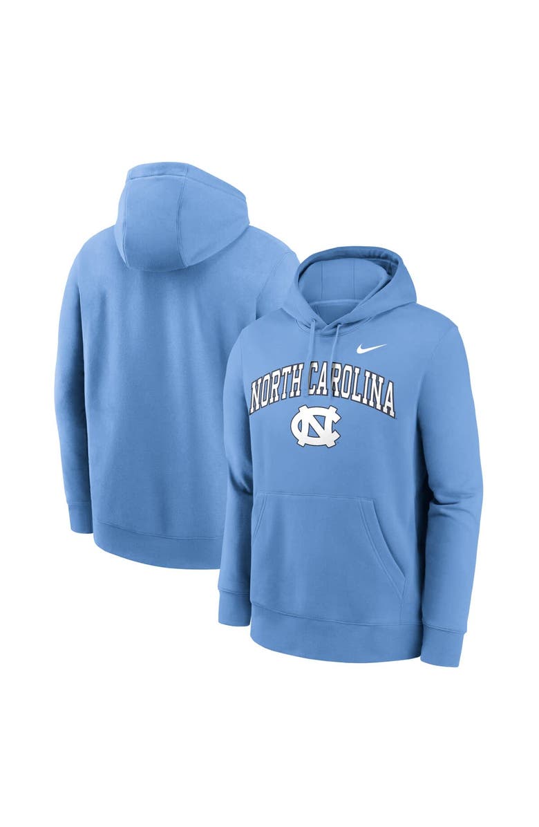 Nike Men's Nike Carolina Blue North Carolina Tar Heels Club Fleece Arch Pullover Hoodie, Main, color, Light Blue