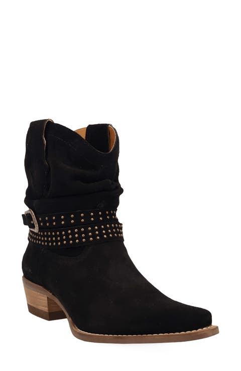 Scrunchy Leather Bootie