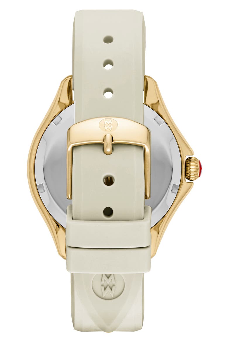 Cape Silicone Strap Watch, 40mm, Alternate, color, IVORY/ WHITE/ HORN ACETATE