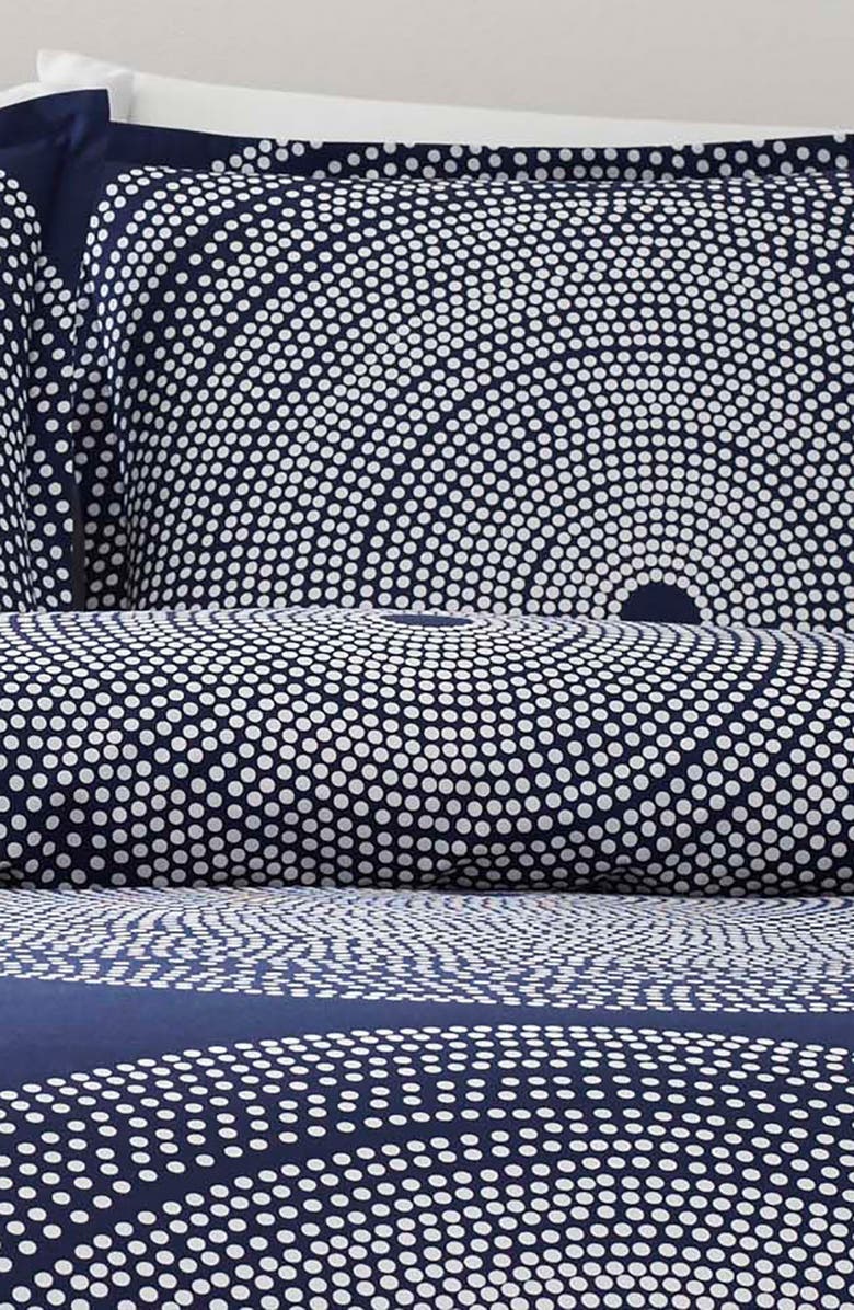 Marimekko Fokus Duvet Cover & Sham Set, Alternate, color, Dark Blue