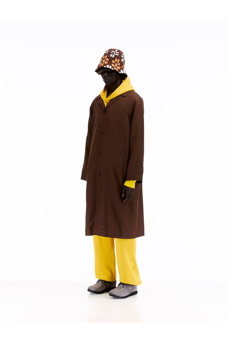 Split Raglan Coat, Alternate, color, Brown