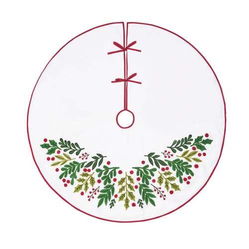 C & F Home C&f Home Botanical Christmas Tree Skirt In Green