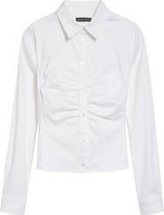 Balenciaga Ruched Button-Up Shirt