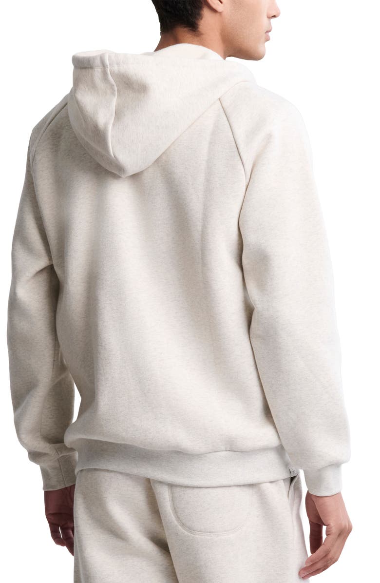 Barefoot Dreams<sup>®</sup> Fleece Zip Hoodie, Alternate, color, Heather Cream