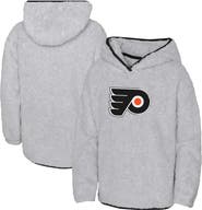 Outerstuff Girls Youth Heather Gray Philadelphia Flyers Ultimate Teddy Fleece Pullover Hoodie