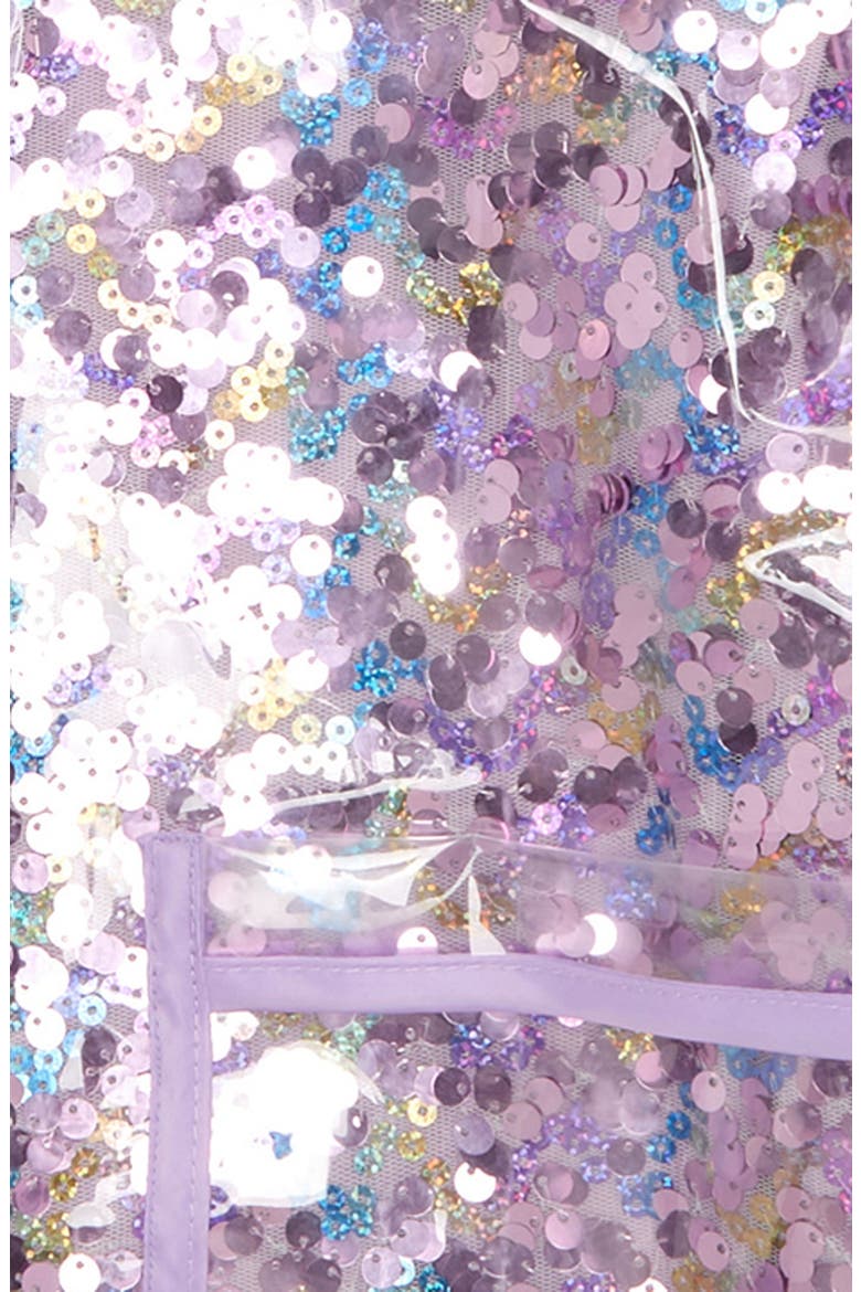 Sequin Magic Rain Jacket, Alternate, color, PURPLE