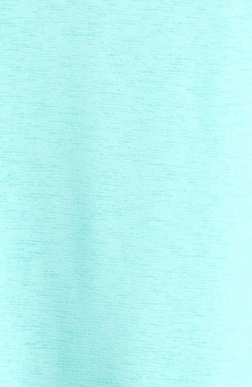 Shop Zella Girl Kids' Breezy Split Handkerchief Hem Top In Teal Tint