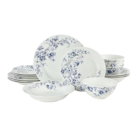 16 Piece Decorated Ceramic Dinnerware Set
