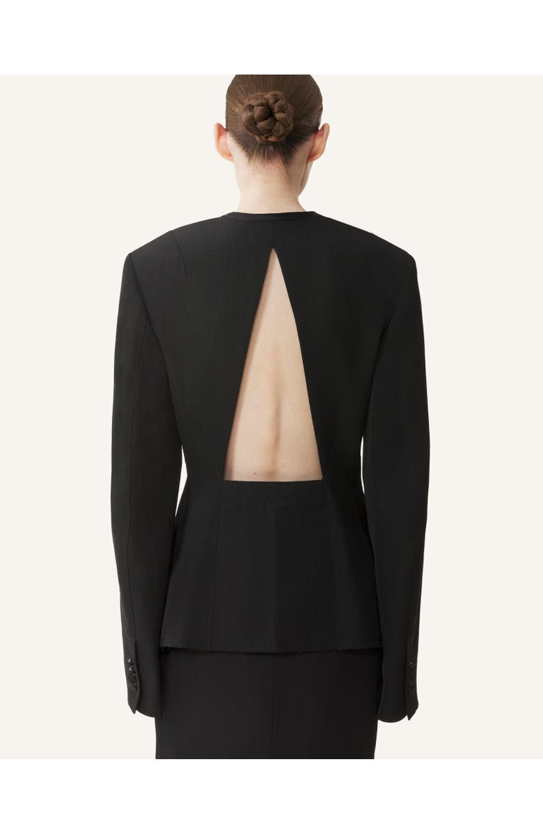 Lanvin Silk And Viscose Open-Back Jacket, Alternate, color, Black