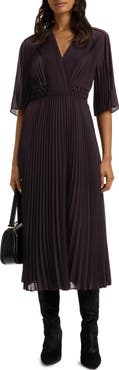 BOSS Dailey Pleated Midi Dress