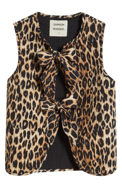 DAMSON MADDER DAMSON MADDER TILLY LEOPARD PRINT ORGANIC COTTON QUILTED VEST