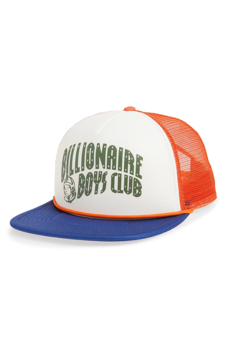 Billionaire Boys Club Curve Adjustable Snapback Trucker Hat, Main, color, Blue Depths