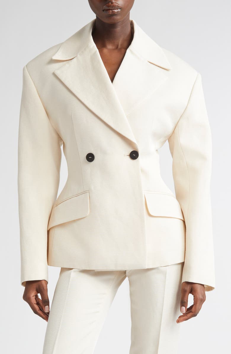 Jacquemus The Norma Double Breasted Hourglass Blazer, Main, color, 