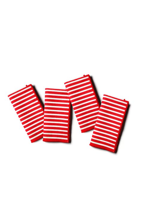 Red Stripe Napkins Set of 4
