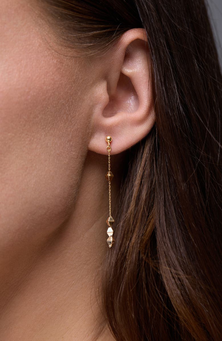 Bony Levy 14K Gold Prism Chain Drop Earrings, Alternate, color, 14K Yellow Gold