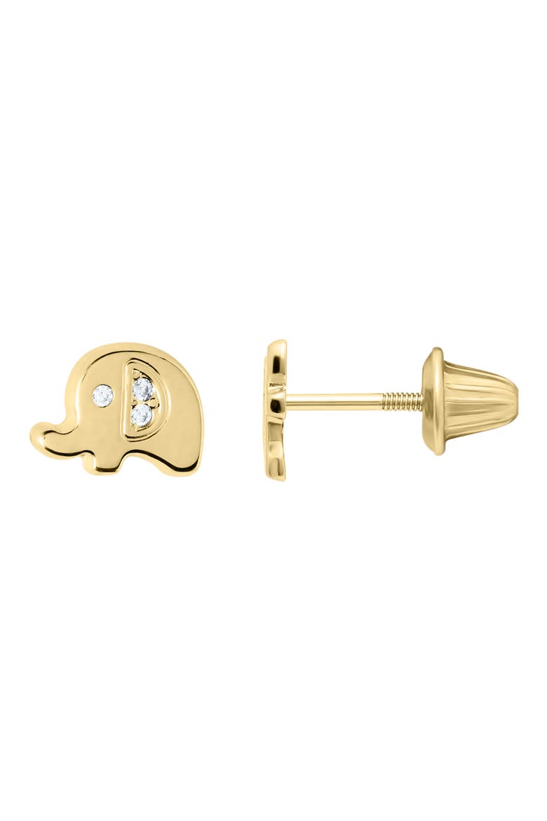 Kids' Elephant Stud Earrings, Main, color, GOLD