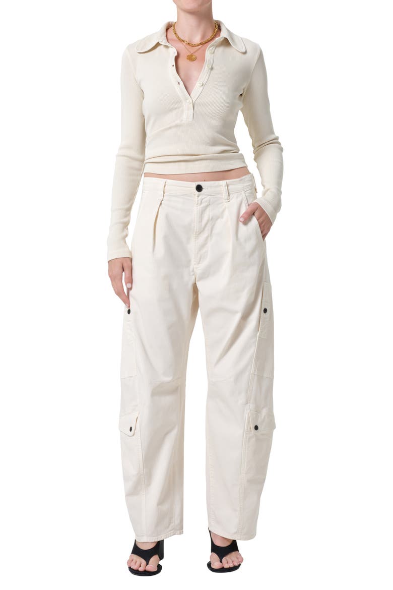 Flight Barrel Leg Pants, Alternate, color, PLASTER CREAM