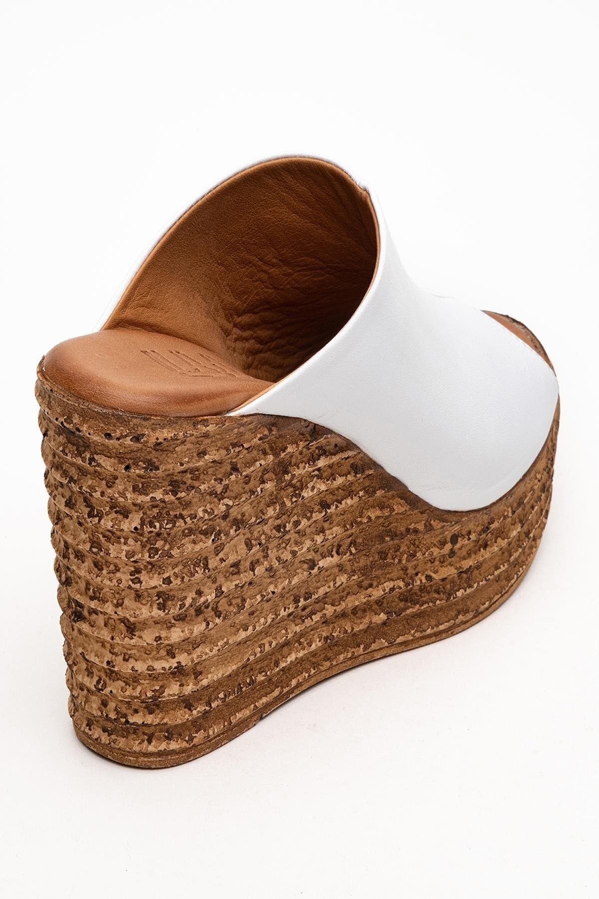 Forever & Always Shoes Nelly Leather Platform Sandal, Alternate, color, White Leather