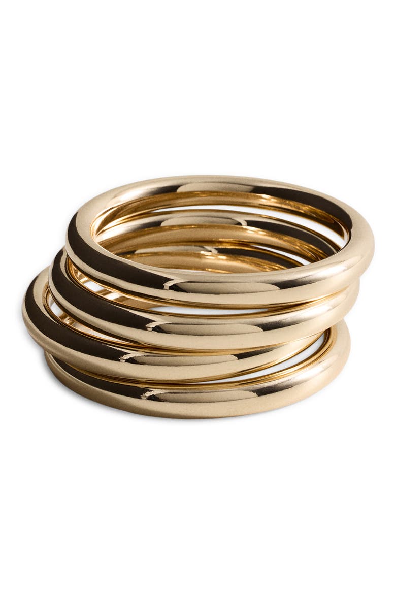 Set of 4 Bangle Bracelets, Main, color, GOLD