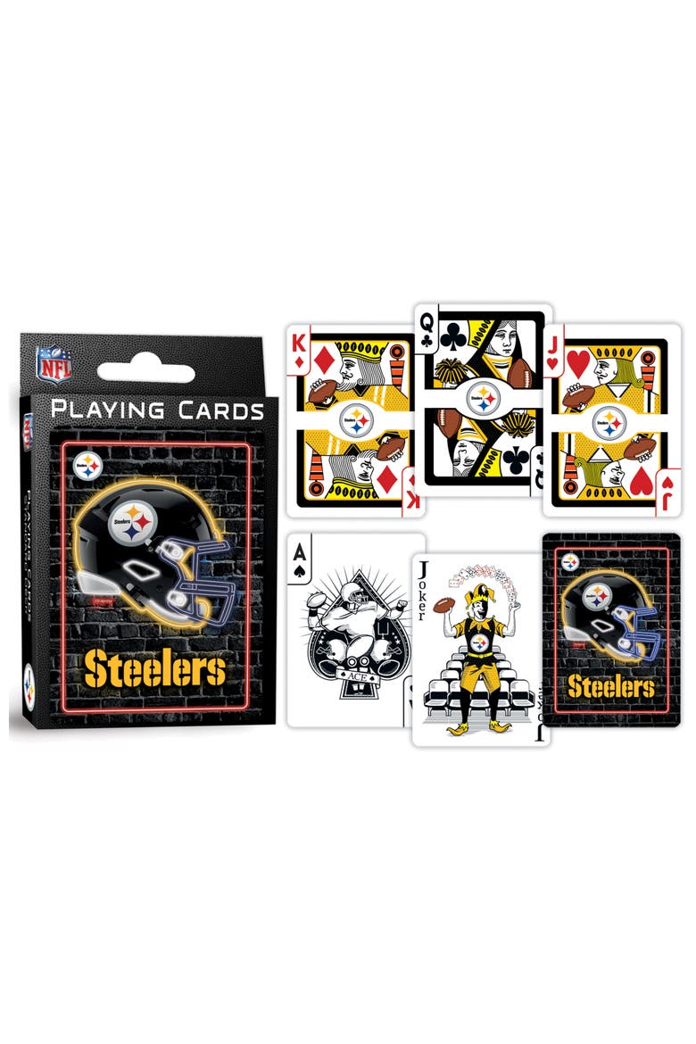 Pittsburgh Steelers Neon Playing Cards, Alternate, color, Multicolor