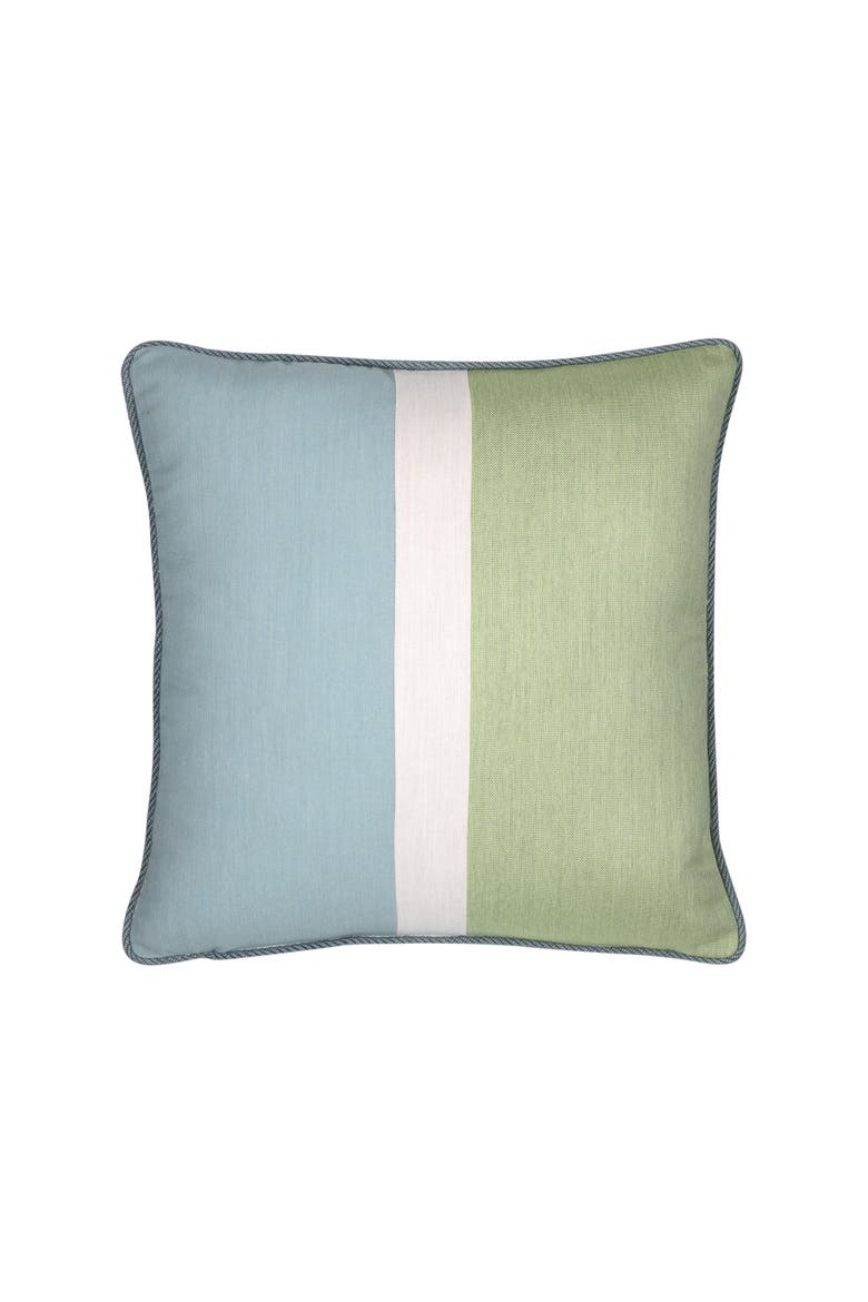 Composition Indoor & Outdoor Woven Accent Pillow & Insert, Main, color, Seaglass