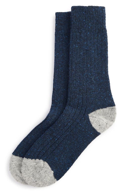 Barbour Houghton Wool Blend Socks In Blue