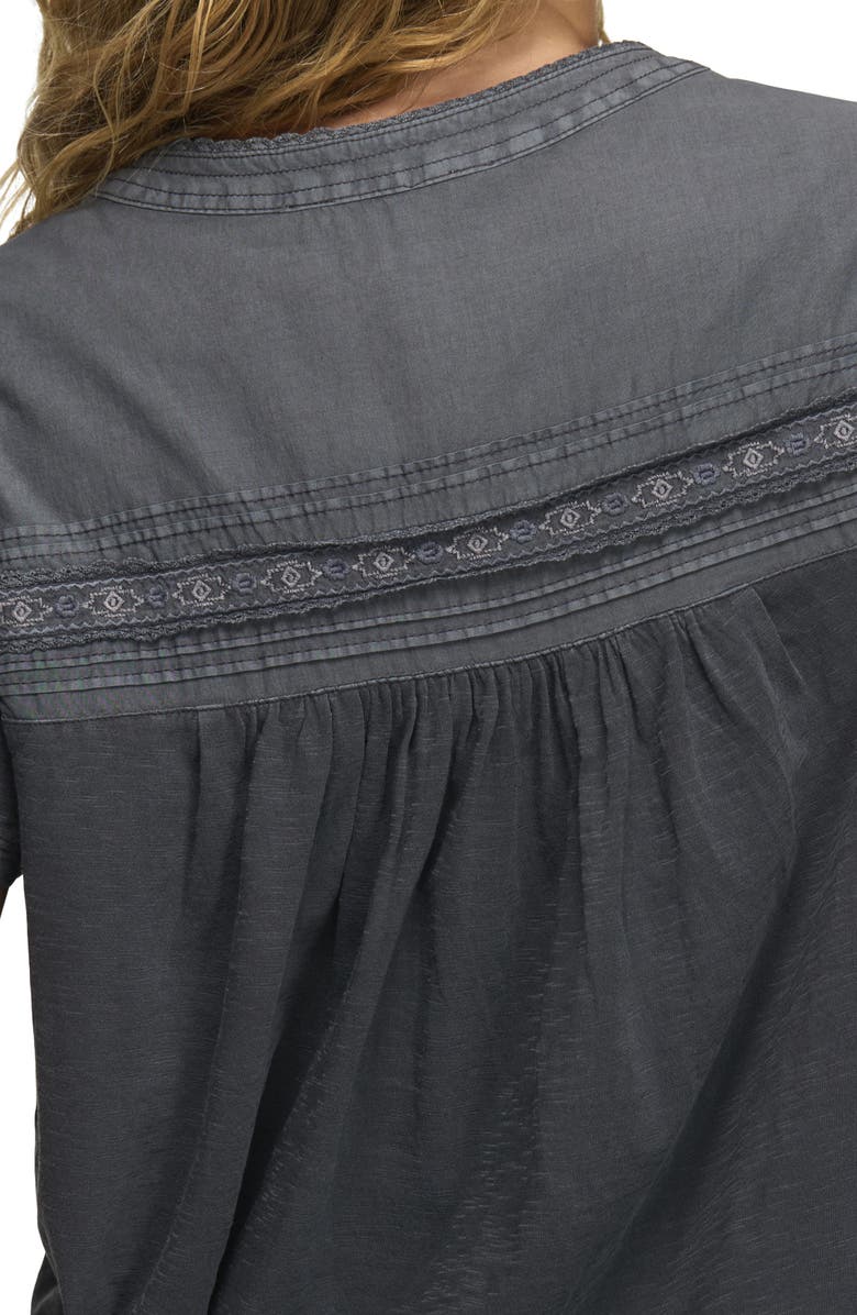 Lucky Brand Lace Pintuck Top, Alternate, color, Ombre Blue