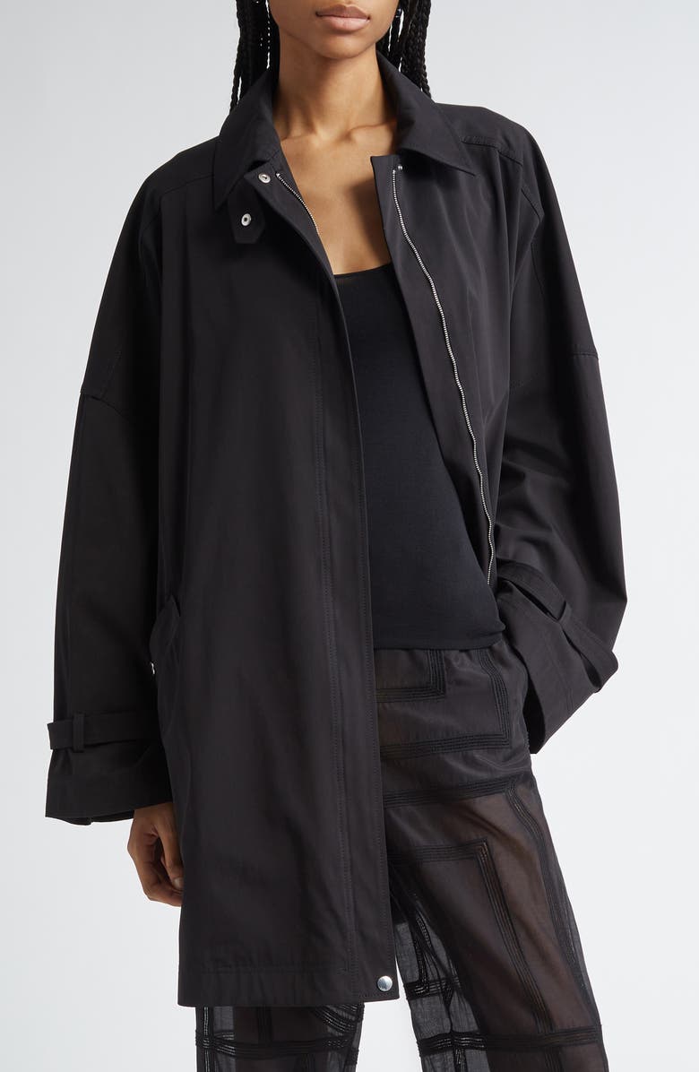 TOTEME Oversize Trench Jacket, Main, color, Black