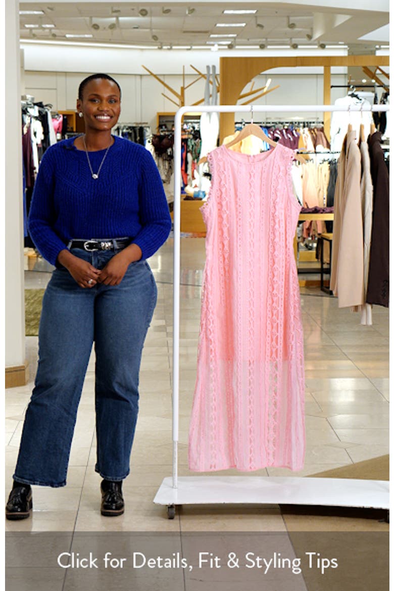 Lace Overlay Midi Dress video